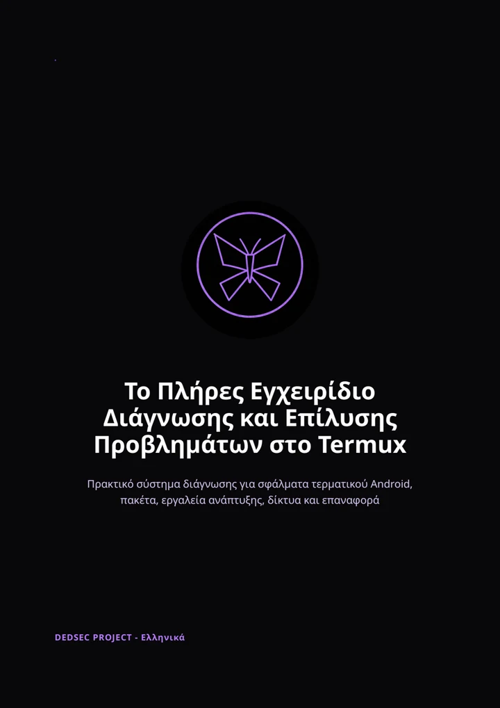Εξώφυλλο: Το Πλήρες Εγχειρίδιο Διάγνωσης και Επίλυσης Προβλημάτων στο Termux